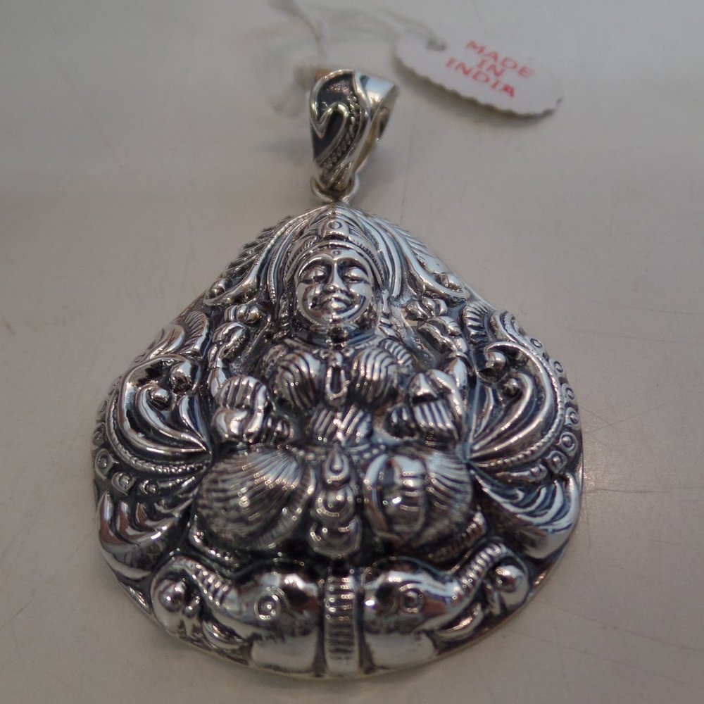 Arya Sterling Silver Stamped 9.25 15.1 Grams Intricate Detailed Goddess Pendant